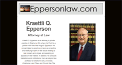 Desktop Screenshot of eppersonlaw.com